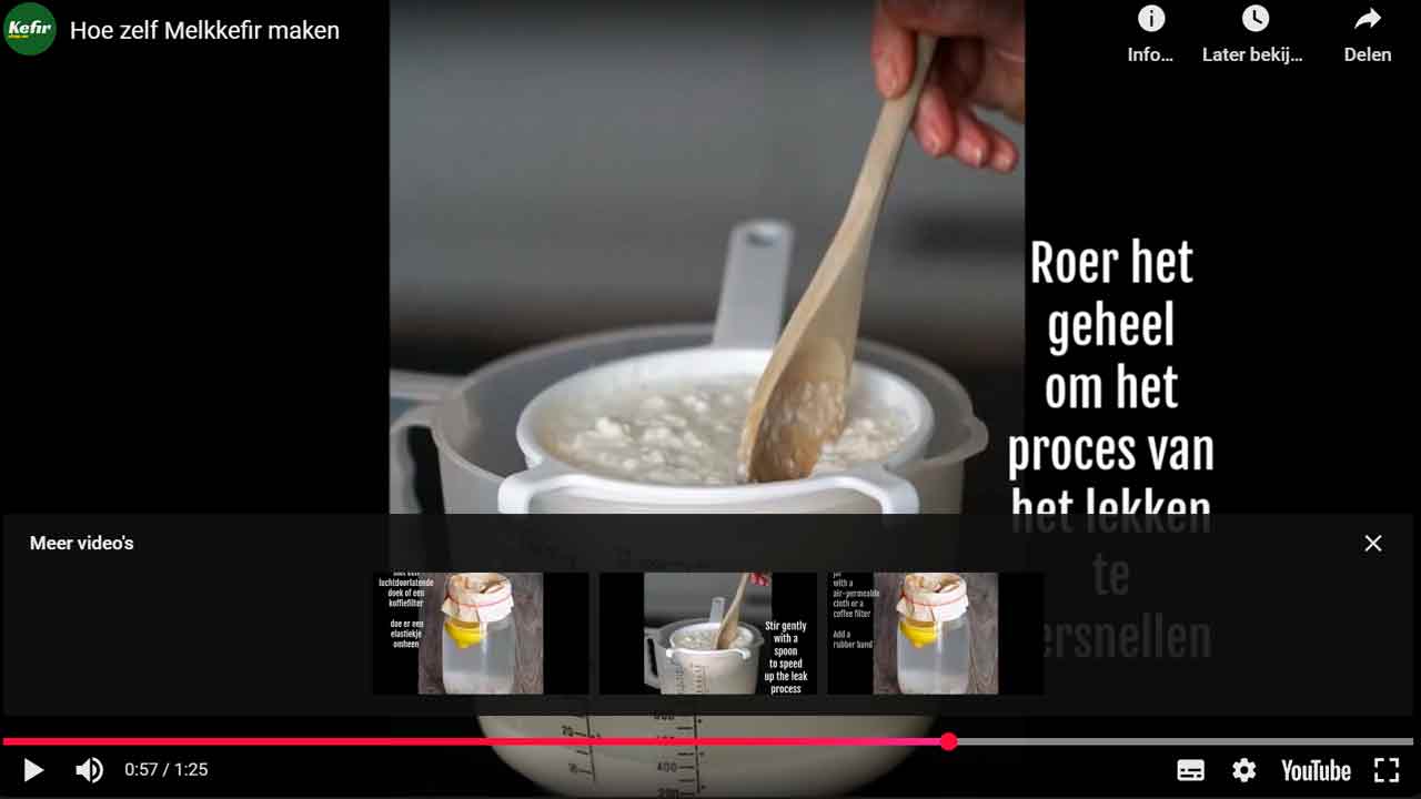 instructievideo's melkkefir